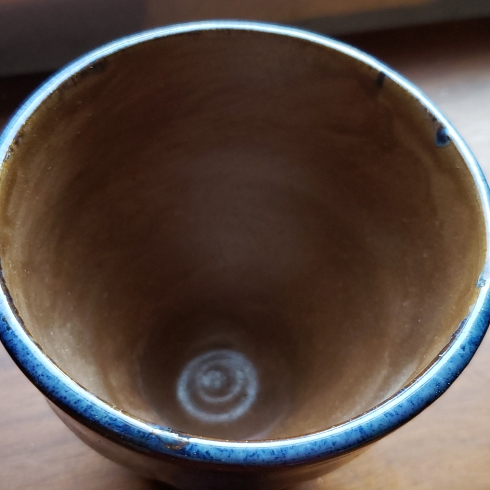 Cobalt/Copper Ceramic Pencil Holder- Hand Thrown! - Picture 5 of 5